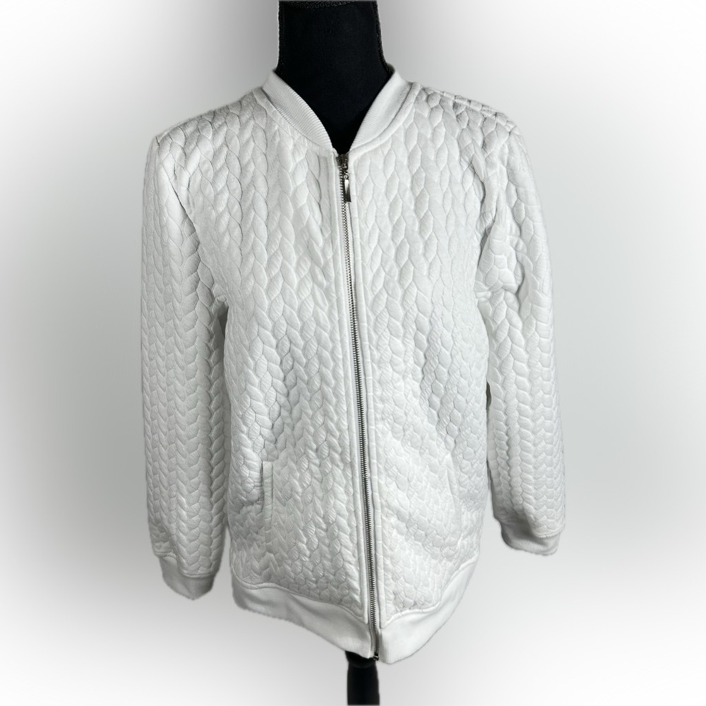 Cathy Daniels Quilted Woman’s White Jacket. Size L - Picture 3 of 6